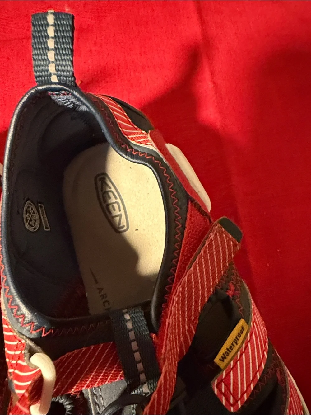 Keen Kids Navy and Red Quick-Dry Water Sandals